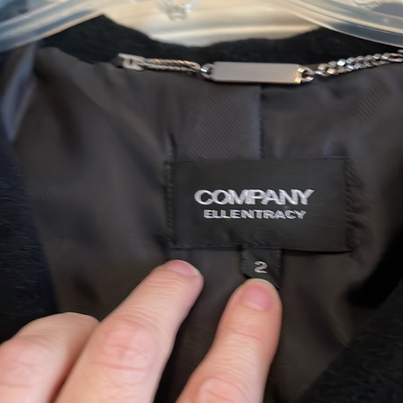 Ellen Tracy Long Black Belted Wool Wrap Coat. Women’s Size 2. - Picture 9 of 16